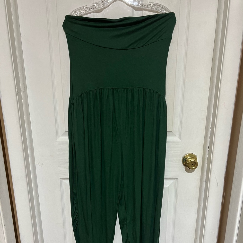 HALARA Green Strapless Jumpsuit